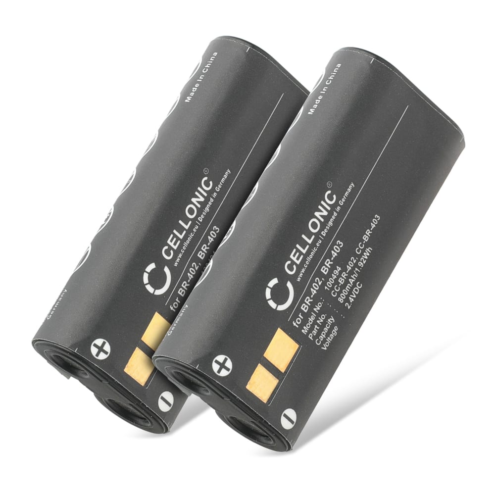 2x BR-402, BR-403 Battery for Olympus DS-4000 / DS-3300 / DS-2300 / DS-5000 800mAh Camera Battery Replacement BR-402, BR-403