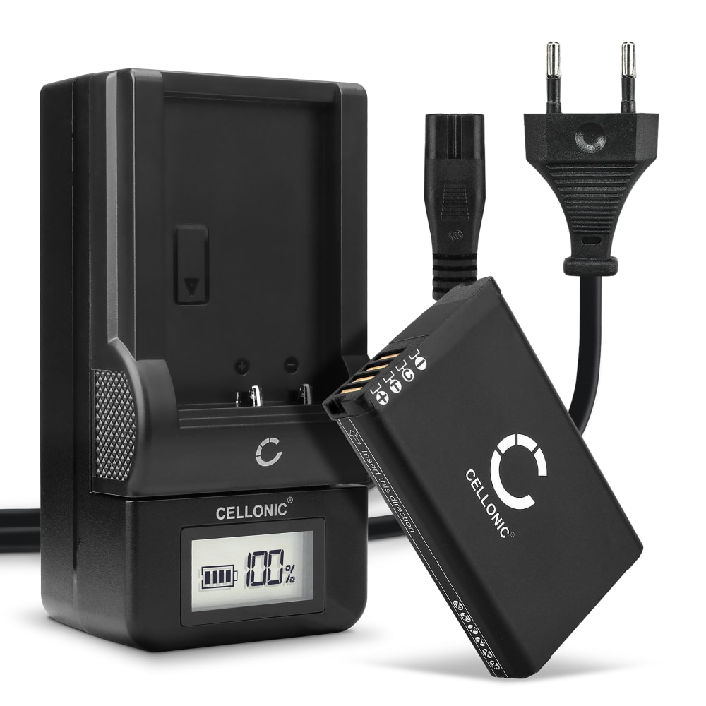 Batteri for Garmin Alpha 100 Montana 600 600T 610 680 680t 650 650t Monterra VIRB Elite 1.4 2200mAh + Lader fra CELLONIC