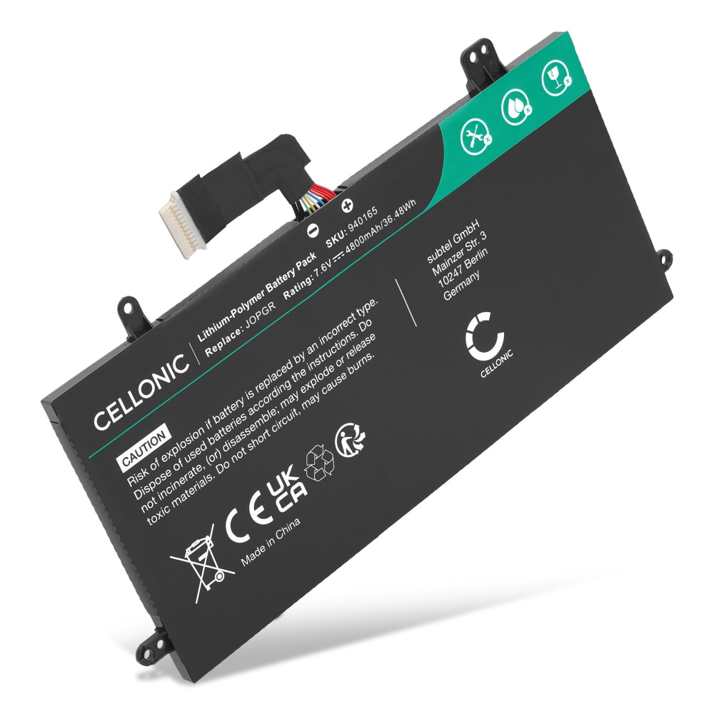 Batteri for Dell Latitude 12 5285, Latitude 12 5285 2-in-1, Latitude 5289, Latitude 5290 2-in-1 4800mAh fra CELLONIC