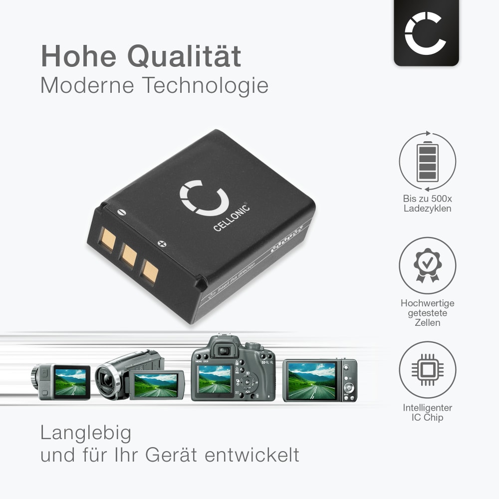 Aiptek CB-170/NP-170 Akku Bundle – 2 Akkus + Lade Produktbild-Vorschau 6