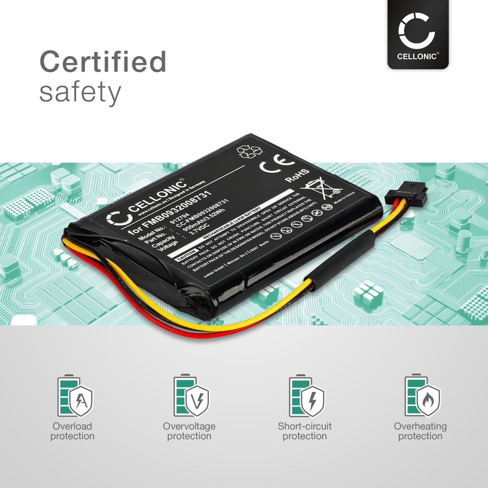 Batería Recargable Para Navegador TomTom Go 510, 50, 500, 600 - 950 MAh, 3,7V, Compatible Con Modelos 2013 En Adelante