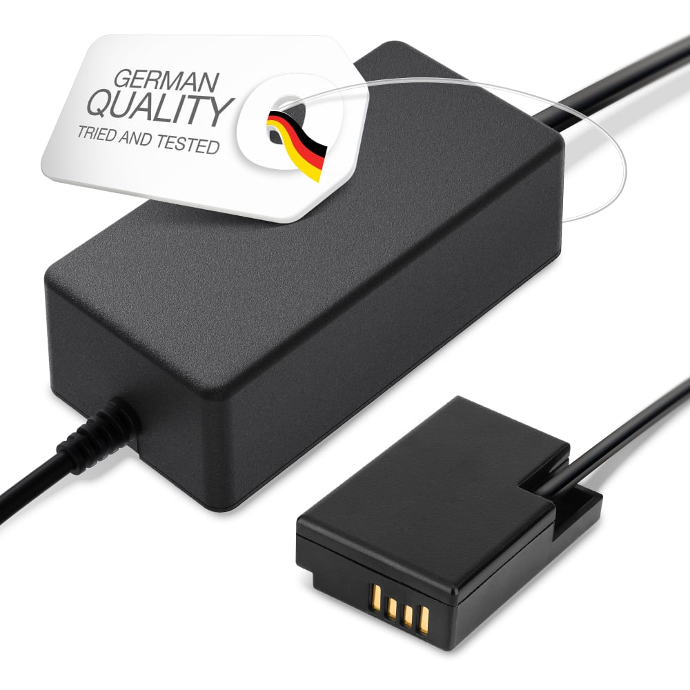 Strømforsyning til Canon EOS RP, EOS 200D EOS 77D, 800D 850D (AC-E6 AC-E6N + DR-E18) – AC-adapter (ACK-E18) (ca. 3m ladekabel – 8V, 2A, 24W) () fra CELLONIC