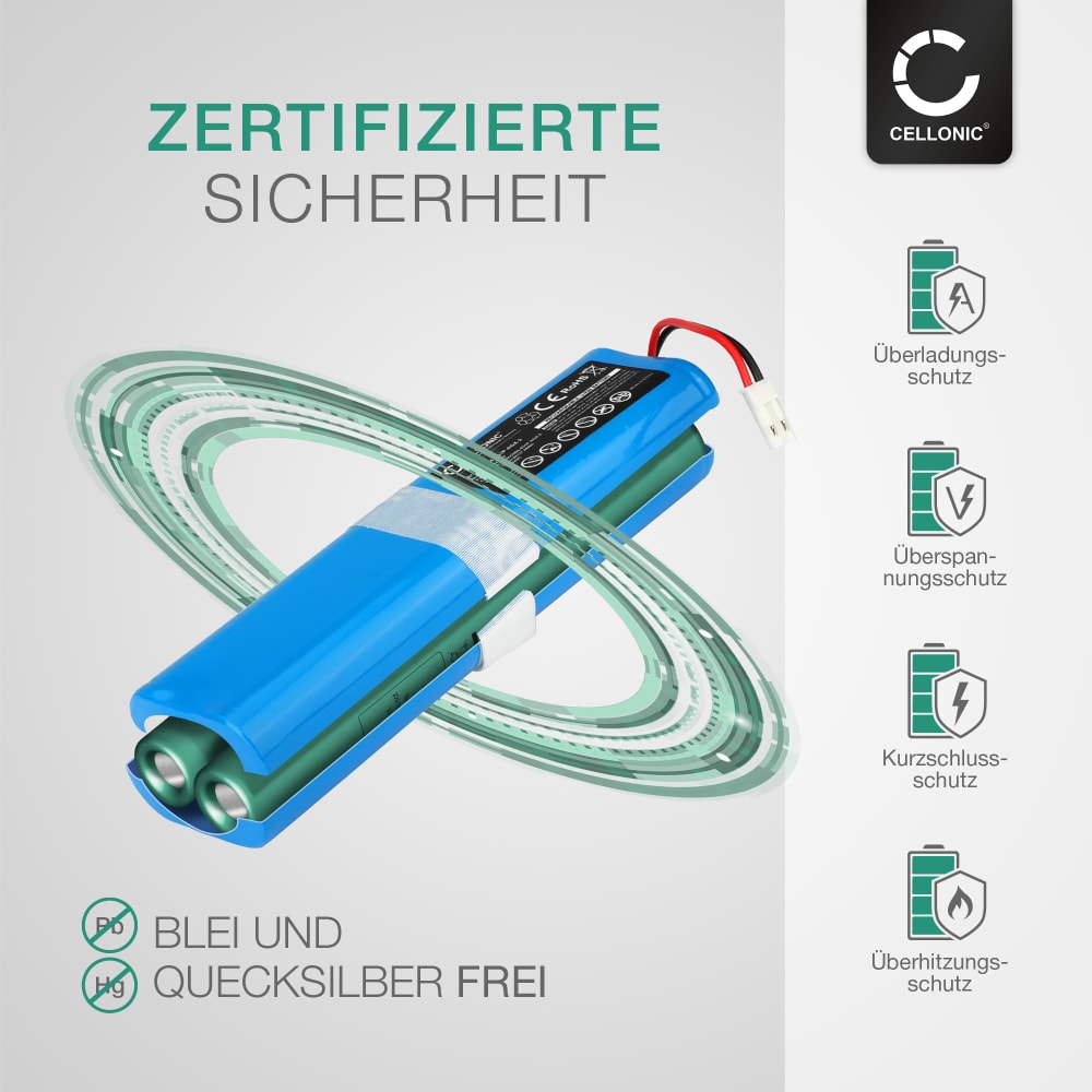 Akku für Zaco V5s Pro, Zaco V5x, ILIFE V5s Pro