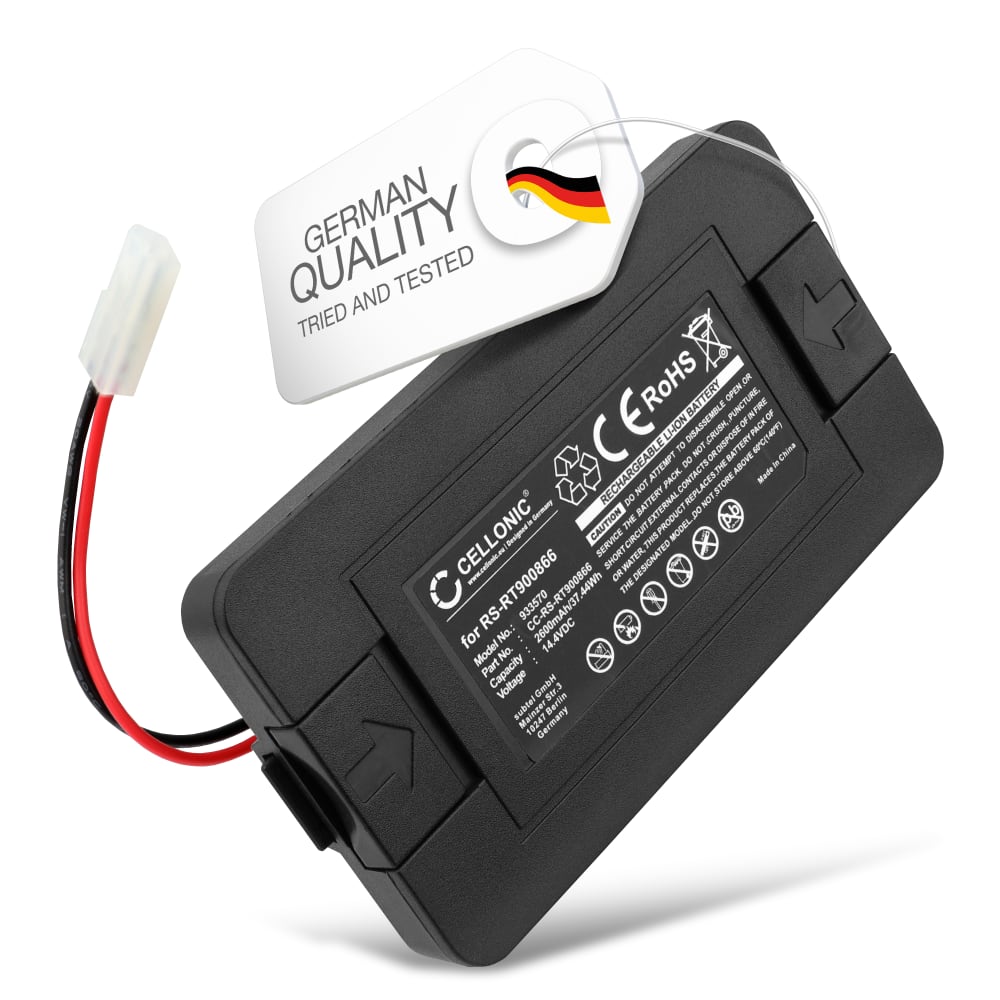 Batteri for Rowenta Explorer 40, 60, 20, Rowenta Explorer 20 RR682, Explorer 20 RR687, Bagotte BAGOTTE 2600mAh fra CELLONIC - Med skall
