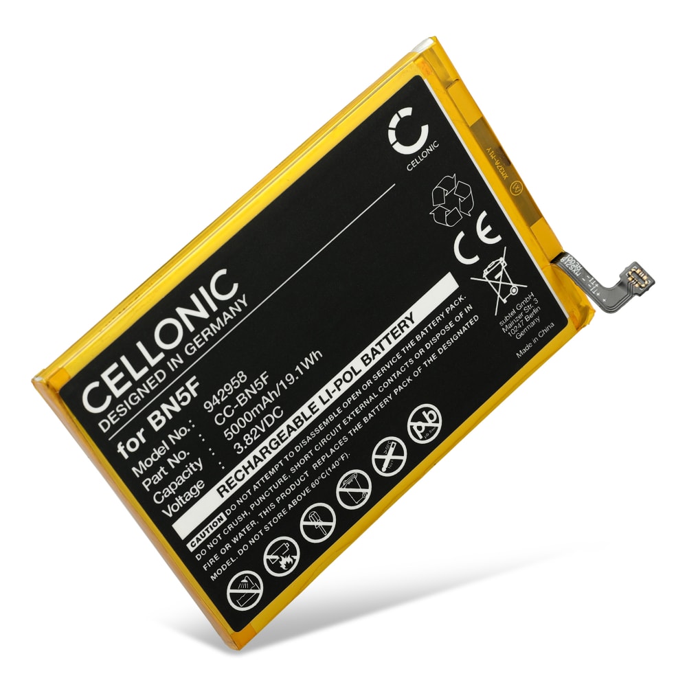 Batteri for Xiaomi Redmi A1, A2, 9A, 23026RN54G, 23028RN4DG, BN5F - 5000mAh 3.82V  fra CELLONIC