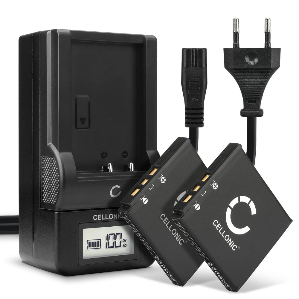 2x Batteri for Kodak EasyShare M763, M753, M893 IS, M863, M853, Kodak KLIC-7001, M340, M320 Kameraer 700mAh + Lader fra CELLONIC