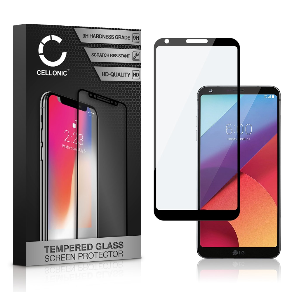 CELLONIC® Display Schutzglas kompatibel mit LG G6 Handyglas - 3D Full Cover 9H 0,33mm Full Glue schwarz - Handy Schutzfolie Displayschutz Glas Folie, Screen Protector Glass