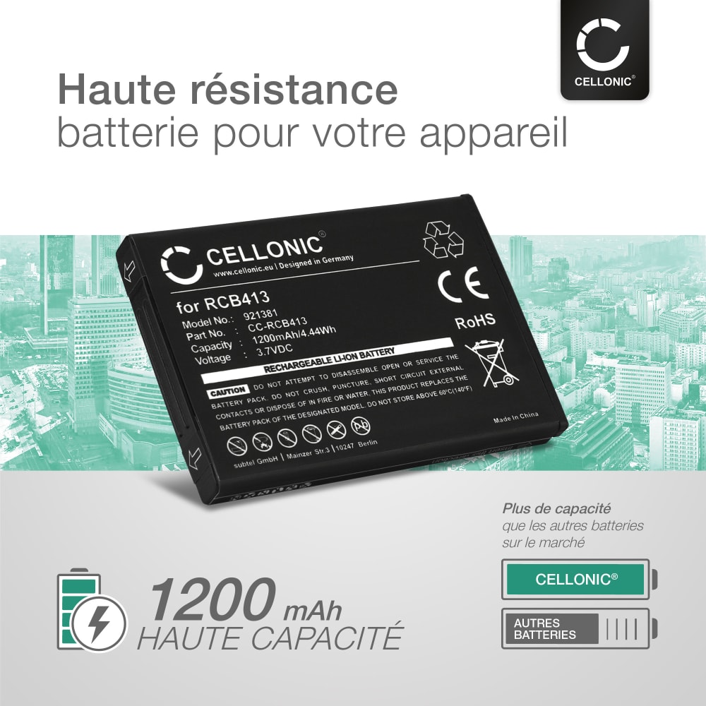 Batterie RCB413 pour Doro Primo 406 / Primo 413 / Primo 414