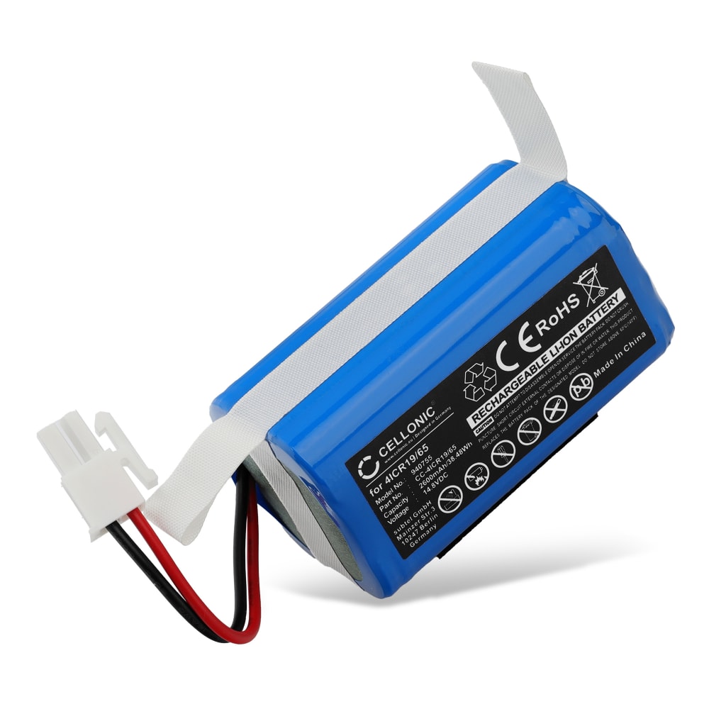 Batteri for ECOVACS Deebot CR120, Deebot N79S, Silvercrest SSR1, ILIFE A4, ILIFE V7s Pro, Dibea GT200, INR18650-M26-4S1P, 4ICR19 65 2600mAh fra CELLONIC