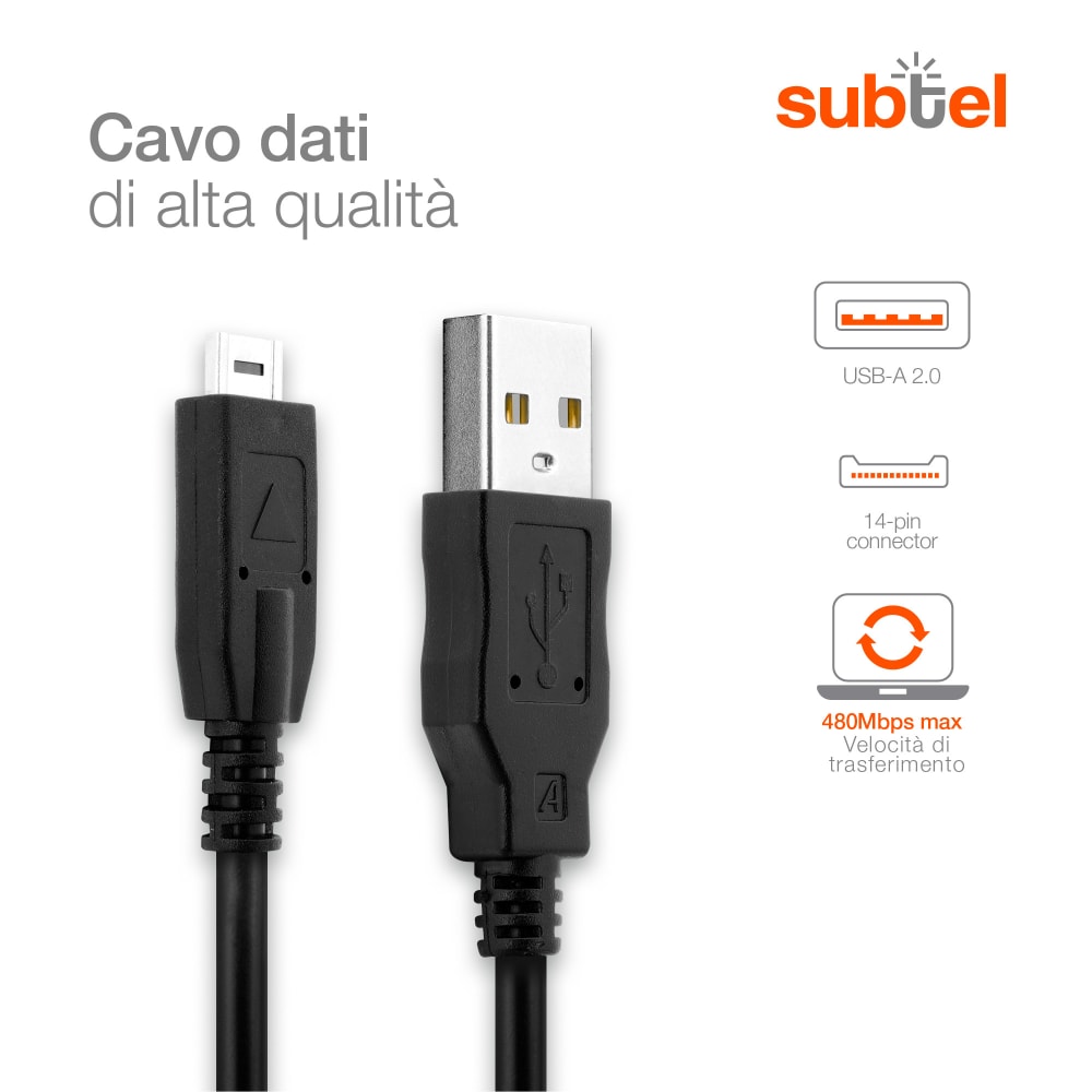 Cavo dati USB DMW-USBC1 per fotocamere Panasonic Lumix DMC-G3 G5 G6 GF3 GF6 GF7 GH3 GM1 GM5 GX1 GX7 LF1 LX5 LX7 LX100 LZ20 LZ40 S2  44