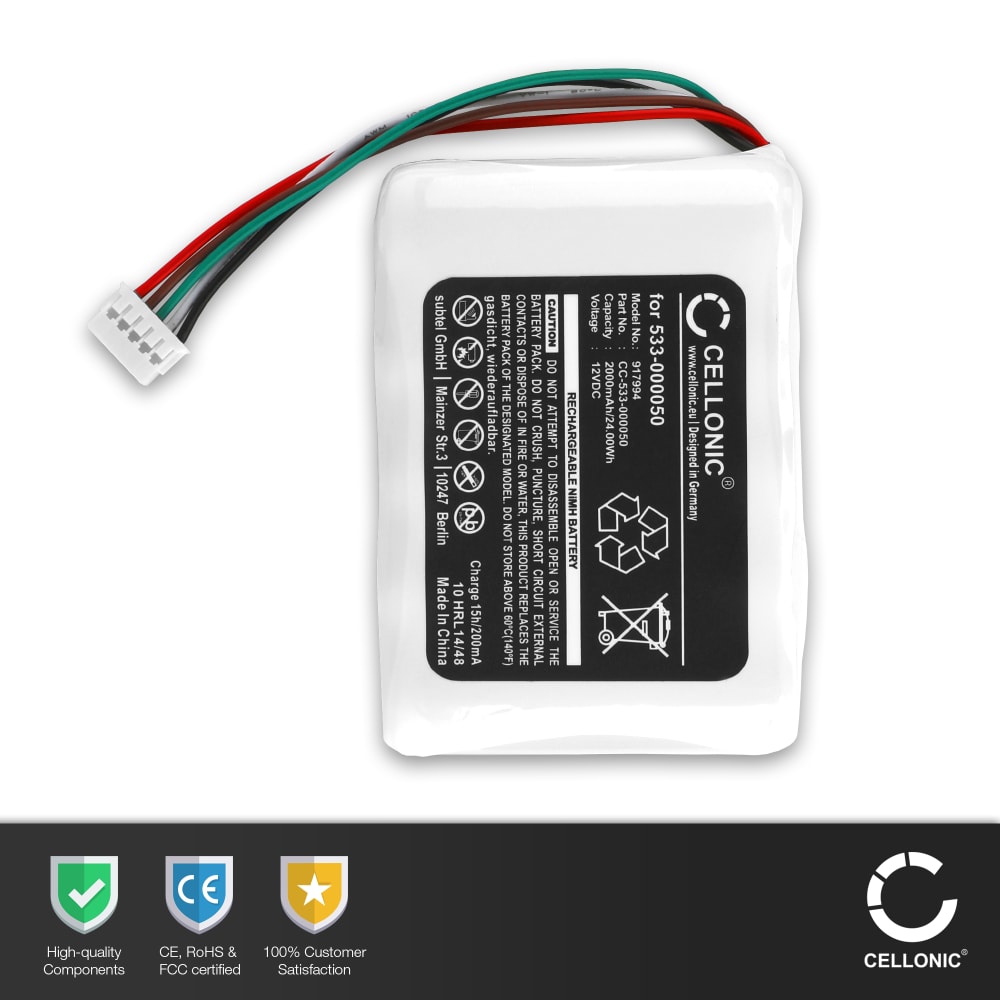 Vhbw Compatible Modèles Batterie NI-MH 2000 MAh 12V Pour Radio LOGITECH Squeezebox - Compatible 533-000050 Batterie Rechargeable 2000mAh - Foto 2