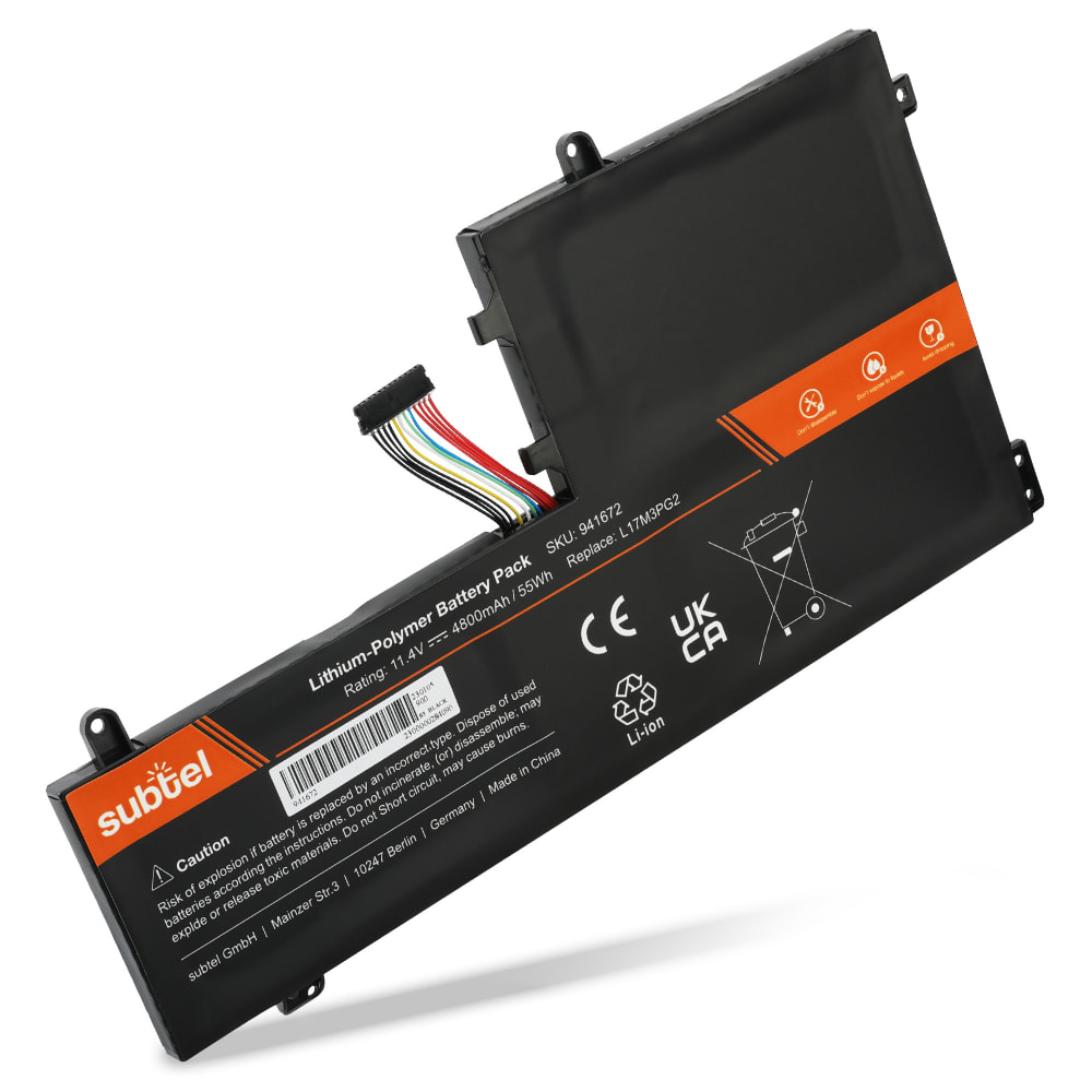 Batterie 4800mAh pour PC portable Lenovo Legion Y530 - remplacement de L17M3PG2 câble de 50mm 