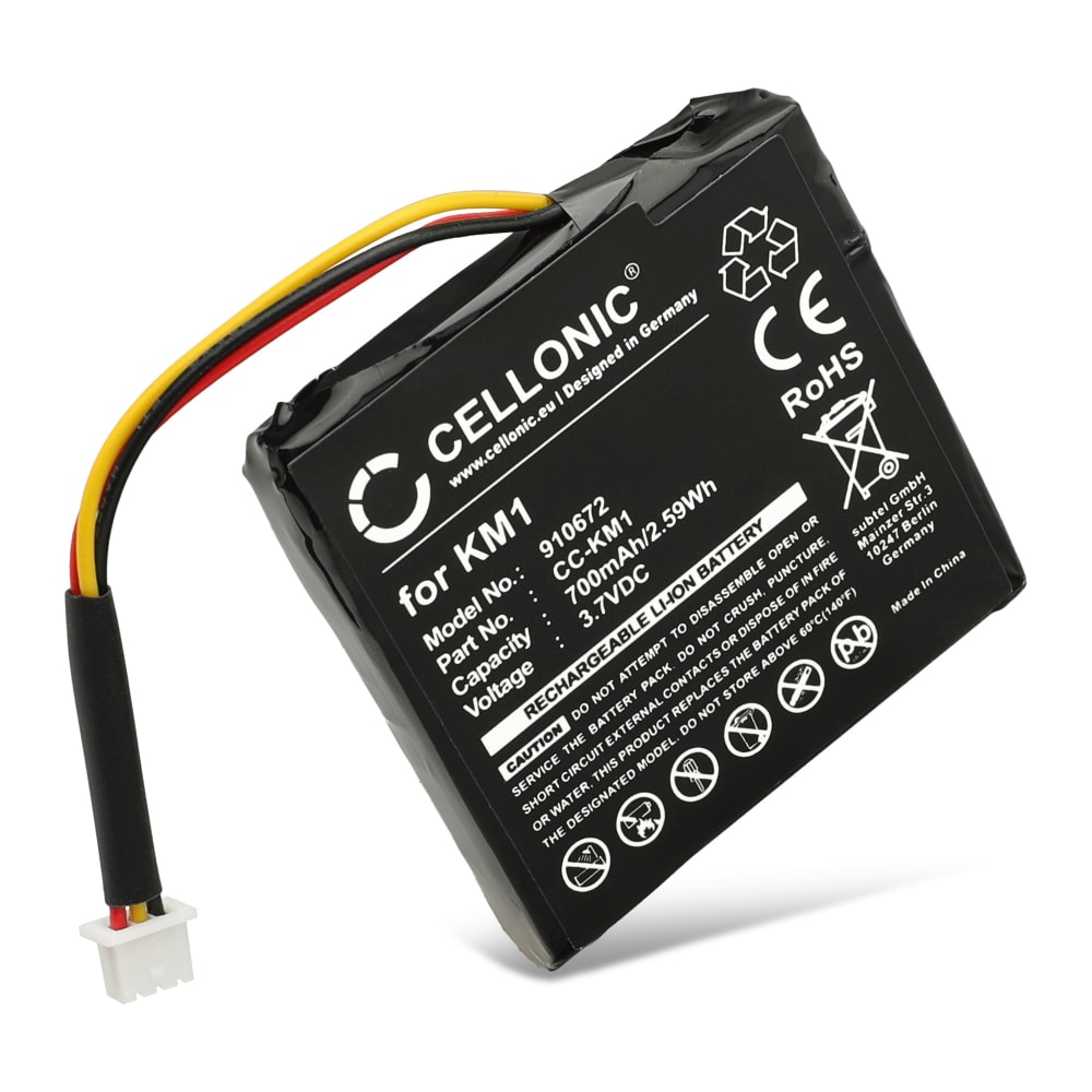 Batteri til TomTom Via 120 Via LIVE 120 Via 125 Via 130 - 6027A0117401, KM1, XLHS416 XLHS416*08338 (700mAh) Reservebatteri