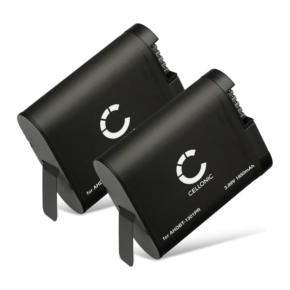 2x Batteri for GoPro Hero 13, AHDBT-1301 AHDBT-1301PR (1900mAh, 3.89V) fra CELLONIC