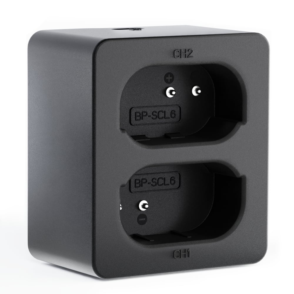 USB dobbel lader (LC-SCL6) for Leica Q2, Q3, BP-SCL6 + 1m + USB Kabel fra CELLONIC