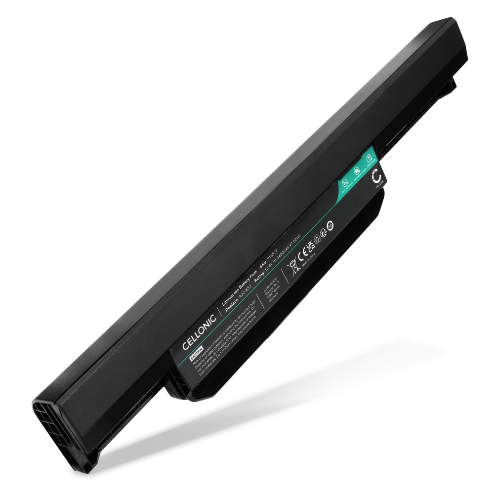Batteri for ASUS X53S, A53S, K53S, K53 , X54C, X54H, K53SV, K53E, K53U, K53SD, A32-K53, 07G016H31875 4400mAh 10.8V fra CELLONIC