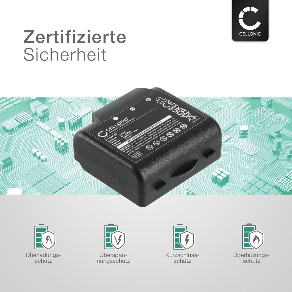 2000mAh, 3,6V, NiMH Batterie Compatible Avec IMET BE5500, M550S Thor, M550 Ares, M550s Zeus, Part No. AS060, AS083 Opérateur Télécommande Industrielle