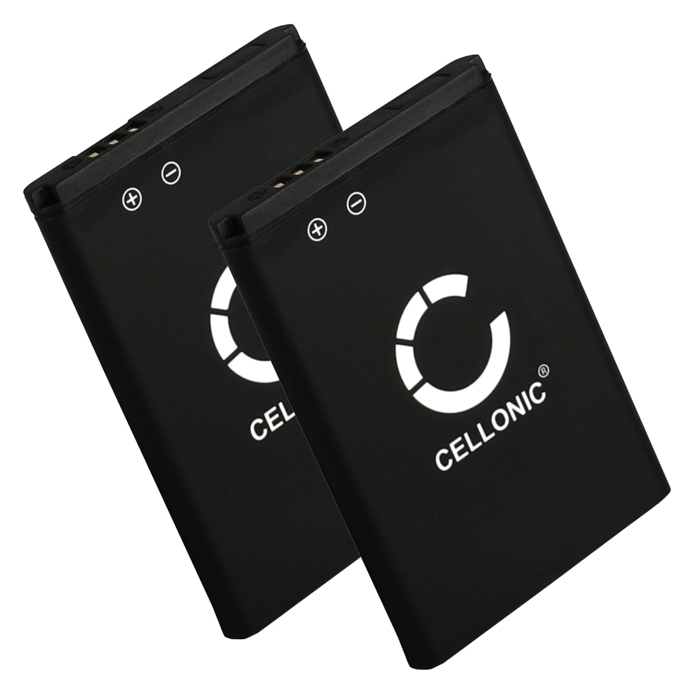 2x Batteria CELLONIC® per telefono Samsung SGH-E250, SGH-C260, SGH-E900, GT-E1050, GT-E1150, GT-E1190, GT-C3520 Ricambio affidabile da 850mAh per il tuo cellulare smartphone