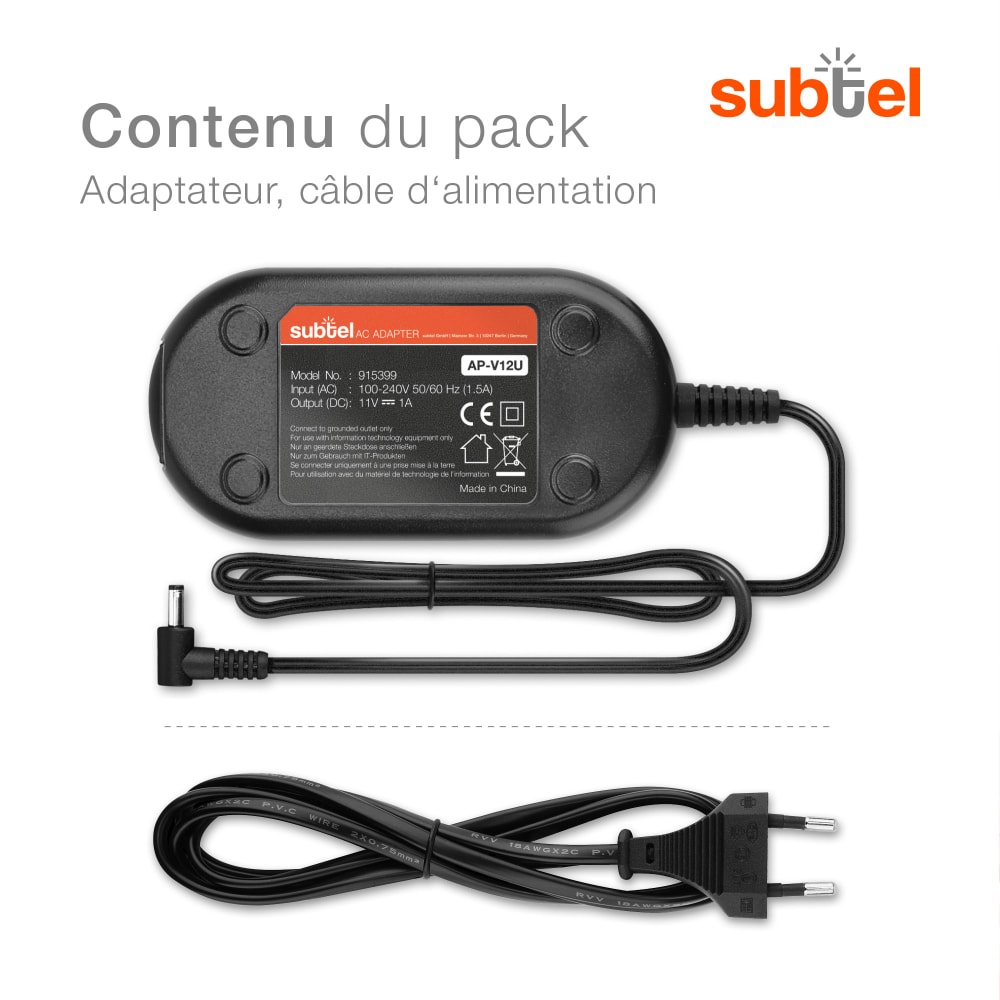 Vhbw cavo di alimentazione Mini USB 1.0m compatibile con JVC Picsio GR-D93, GR-D94, GR-D200, GR-D201, GR-D230, GR-D270, GR-D271 | Leroy Merlin