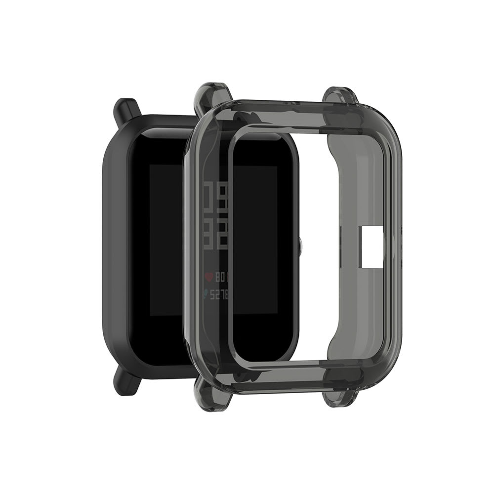subtel Beskyttelsesdeksel for Amazfit Bip, Bip Lite, Bip S Fitness Tracker GPS Smartklokke Deksel Smartwatch Hjørne- og Kantbeskytter Støtfanger Ramme – svart
