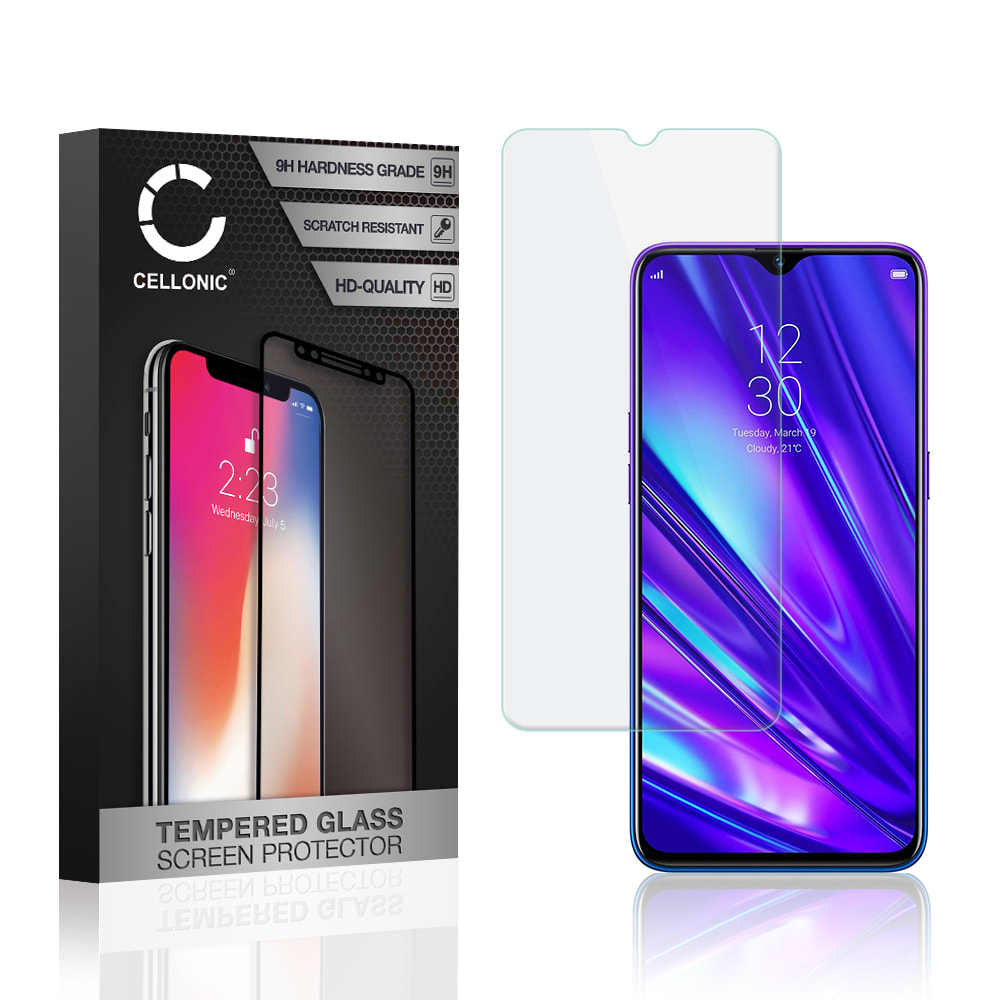Skjermbeskytter glass Realme 5 Pro (2.5D, 9H, 0,33mm, Full Glue) Herdet Glass