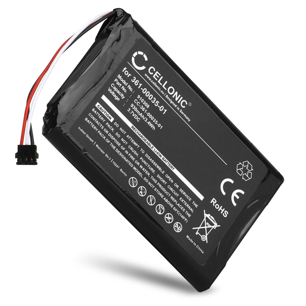 Ersatz Akku für Garmin Drive Assist 51, 50 / Nüvi 2557LMT, 2595LMT, 2597LMT GPS Navigation - Navi Ersatzakku 361-00035-01 - 930mAh Navigationsgerät Batterie