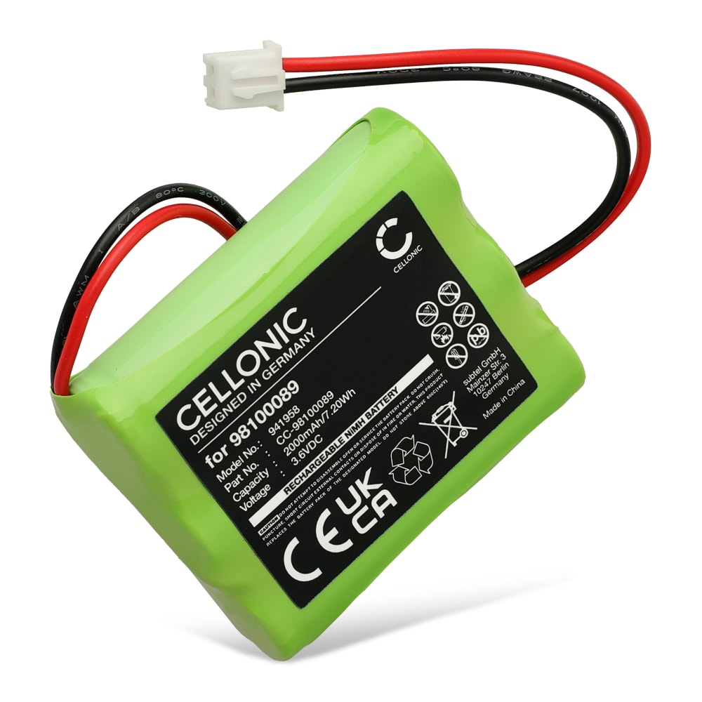98100089 Battery for Fischer AP-0360-0100-AA-NC-01 Light / Lamp / Torch / Headlamp Battery Replacement - 2000mAh