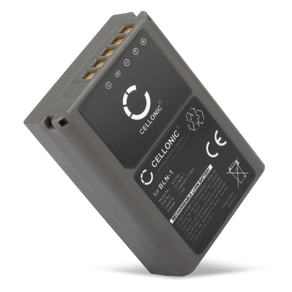 Batteri for Olympus OMD EM1, OM-D E-M5 (Mark II), Pen EP5, Pen-F, BLN-1 Kameraer 1140mAh fra CELLONIC