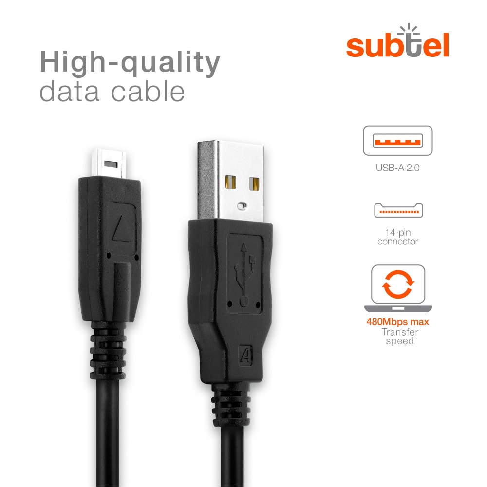 Panasonic Lumix DMCFZ100, DMCTZ7, TZ6 Camera Charger Cable