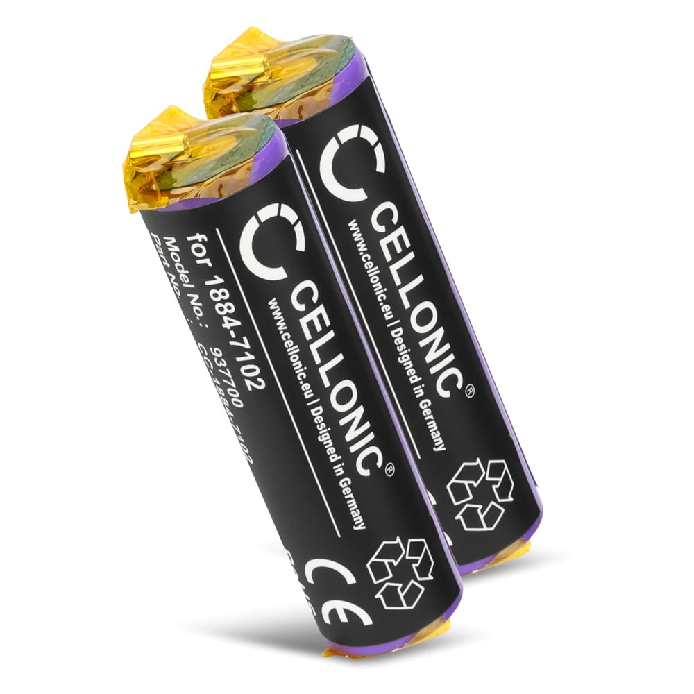 2x Bateria Moser 1884-7102 1800mAh - 1884-7102, Batería recargable para Moser Ermila 1884 / Ermila Motion 1885