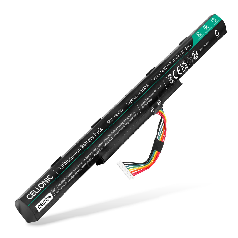 Batteri for Acer Aspire E5-575G, E5-573G, E5-475G, E5-523G, E5-553G, E5-774G, AS16A5K, AS16A8K 2200mAh 14.6V fra CELLONIC