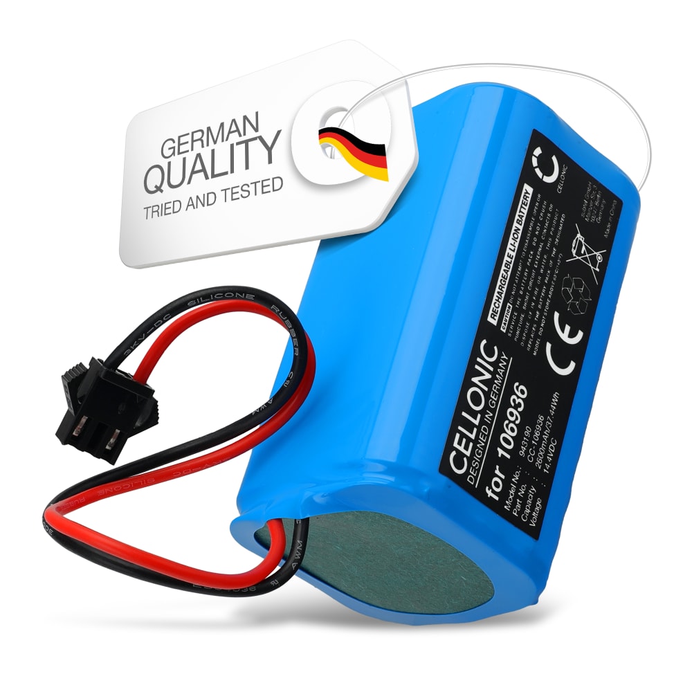Batteri for lubluelu  SL60D, SL68, Tesla RoboStar iQ550 2600mAh fra CELLONIC