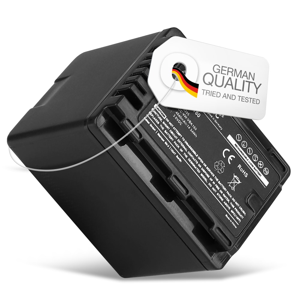 Batteri for Panasonic HC-V180, HC-V777, HC-V380, HC-V770, HC-VX870, HC-W580, HC-V700, VW-VBT190 VW-VBT190 VBT380 VBK180 (4040mAh, 3.6V) fra CELLONIC