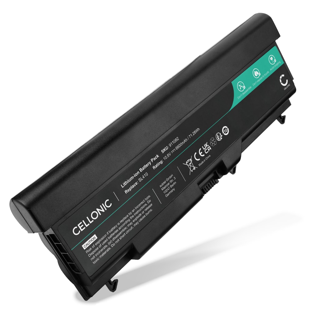 Batteri for Lenovo ThinkPad T420, T510, T420i, T410, T520, ThinkPad Edge 15, Edge E420 6600mAh 10.8V - 11.1V fra CELLONIC