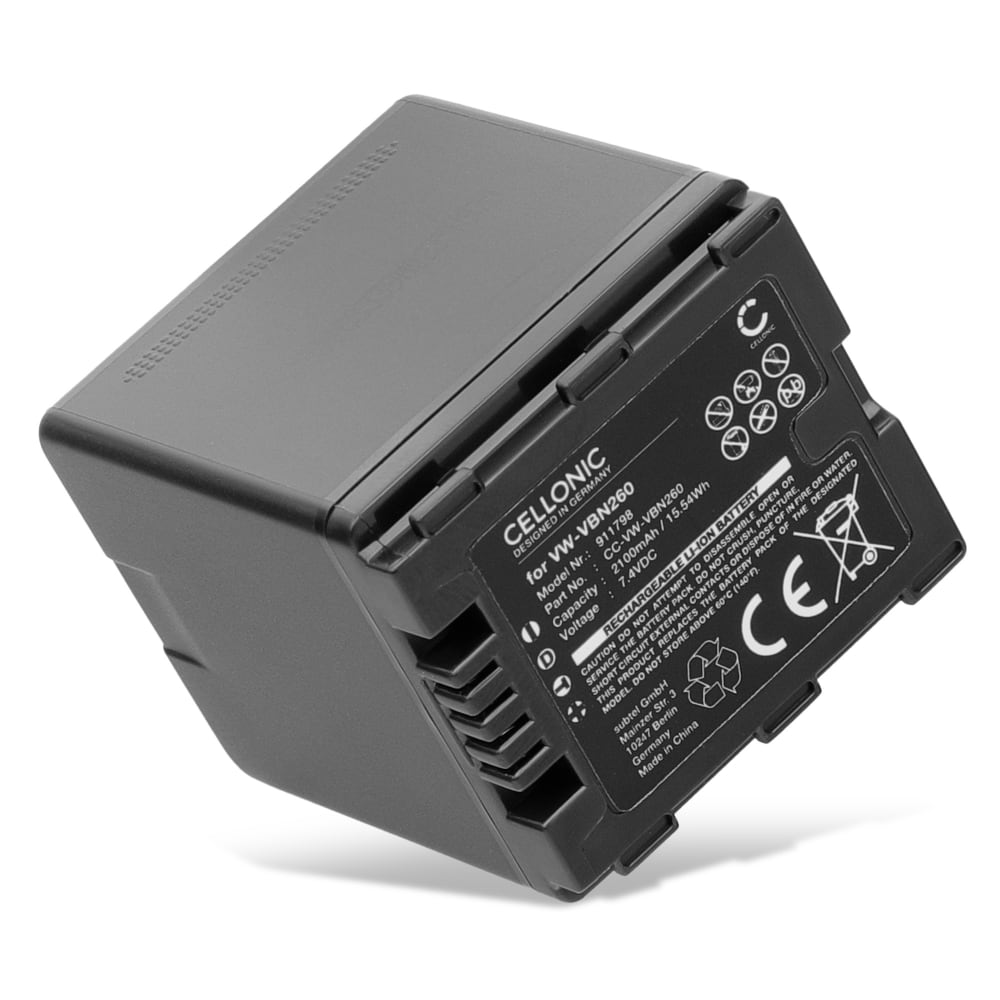 Batteri for Panasonic HDC-TM900 HDC-HS900 HDC-SD900 HDC-SD800 HC-X900 / X900M 2100mAh fra CELLONIC