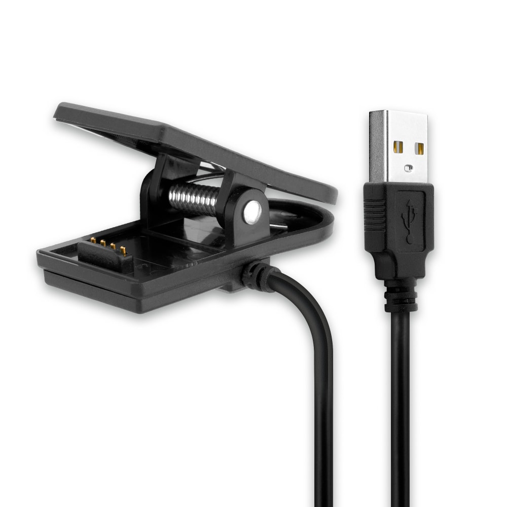 Cable USB para Garmin Approach G10, S20 / Forerunner 30, 230, 235, 645, 645 Music - Cable de Carga y Datos  1A negro PVC