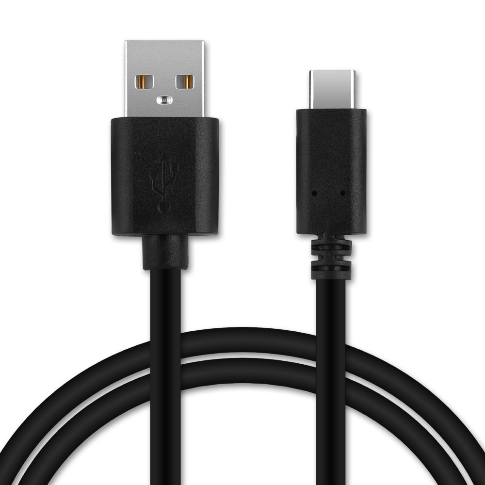 2x Camera USB Cable for GoPro Hero 5, 6, 7, 8, 9, 10, 11, Max, Max 360, Fusion 1,0m Fast Charging Data Cable for Camera Charger Lead PVC - Black