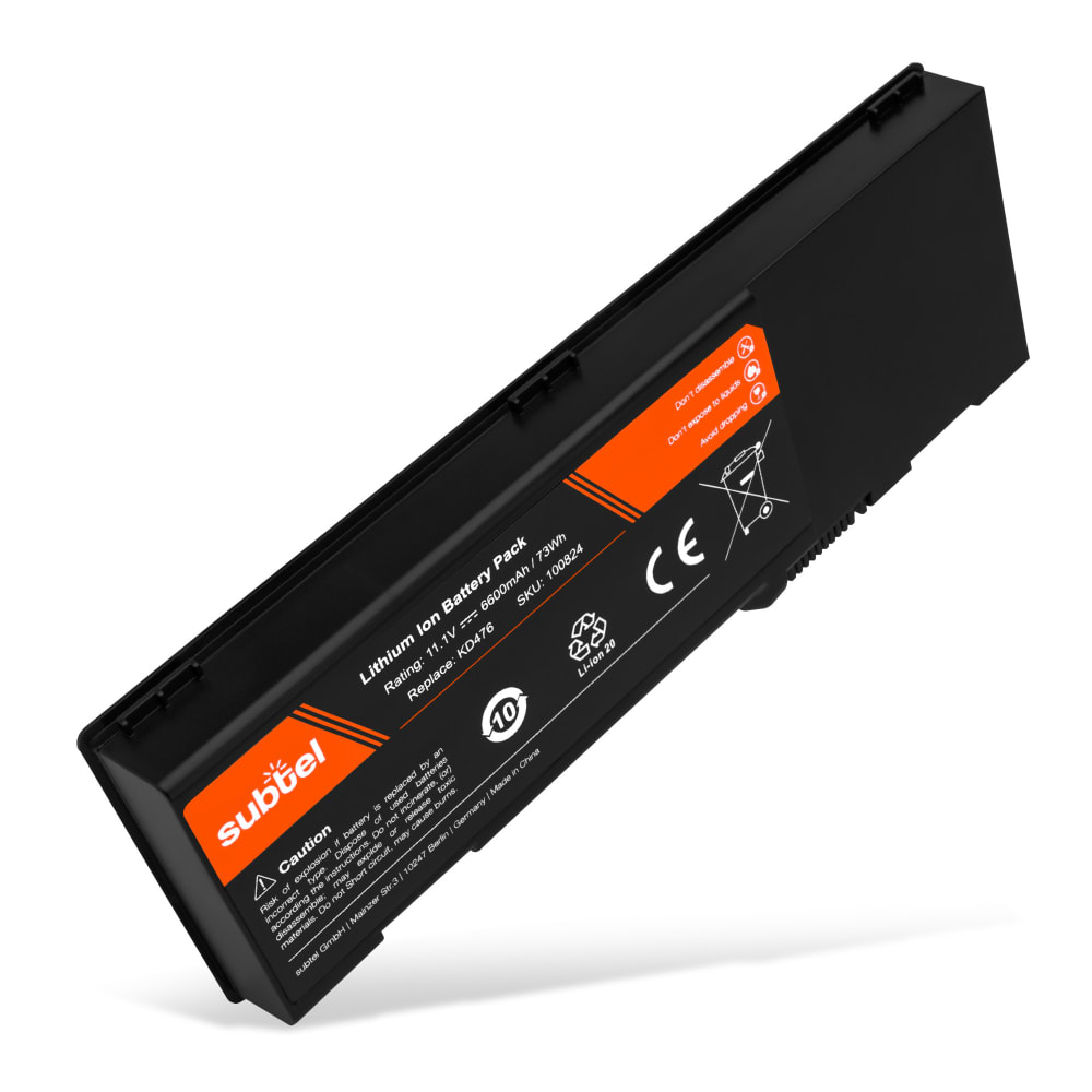 Batterie de rechange pour ordinateurs portables Dell Inspiron 1501 / 6400 / Inspiron E1505 / Latitude 131L / Vostro 1000 - 6600mAh 10.8V - 11.1V