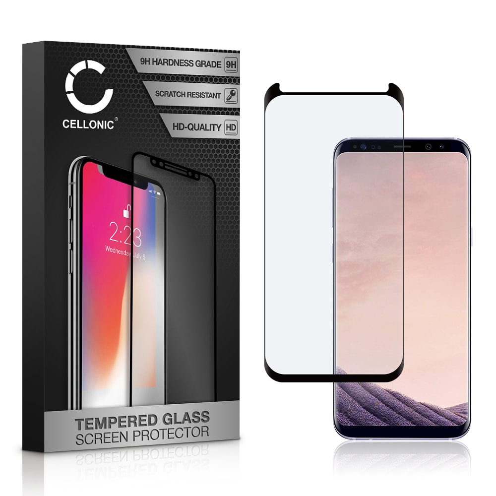 Skjermbeskytter glass Samsung Galaxy S8 Plus (SM-G955 / SM-G955F) (3D Case-friendly, 9H, 0,33mm, Full Glue) Herdet Glass