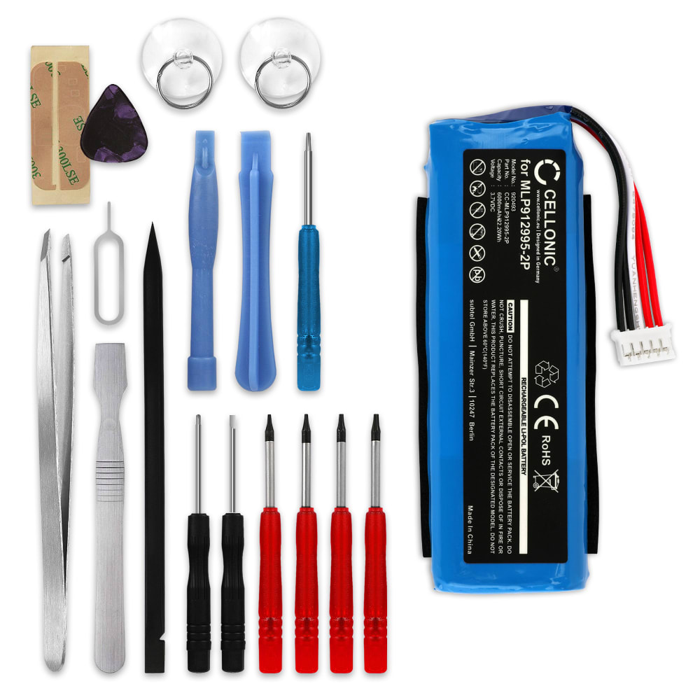 Batteri for JBL Charge 2+, Charge 2 +, Charge 2 plus / JBL GSP1029102 6000mAh + Verktøy fra CELLONIC