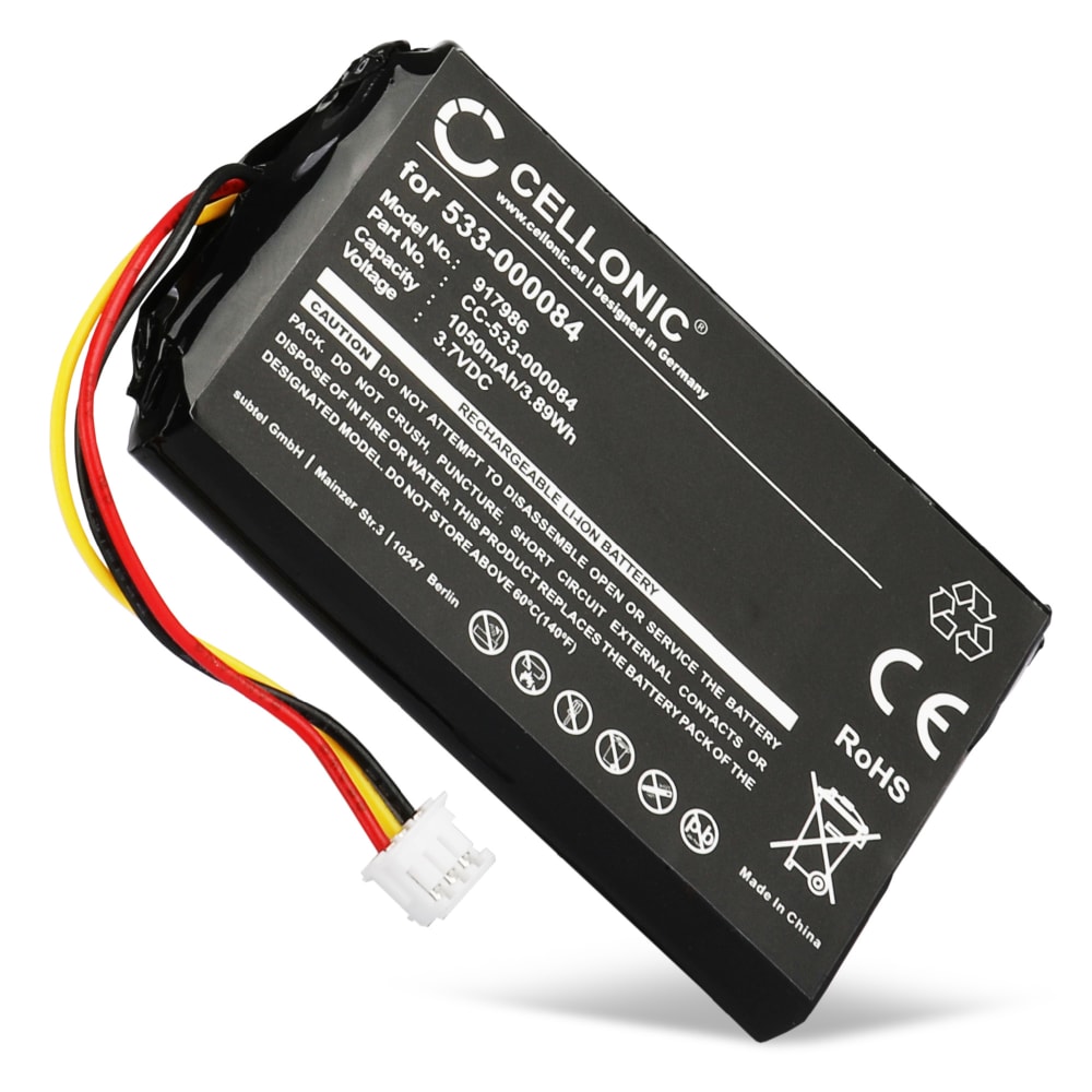 Batteria sostitutiva 533-000084 1209 533-000083 per telecomando/radiocomando Logitech Harmony Touch / Harmony One / Harmony Ultimate Affidabile ricambio da 1050mAh celle dalla lunga durata di vita utile