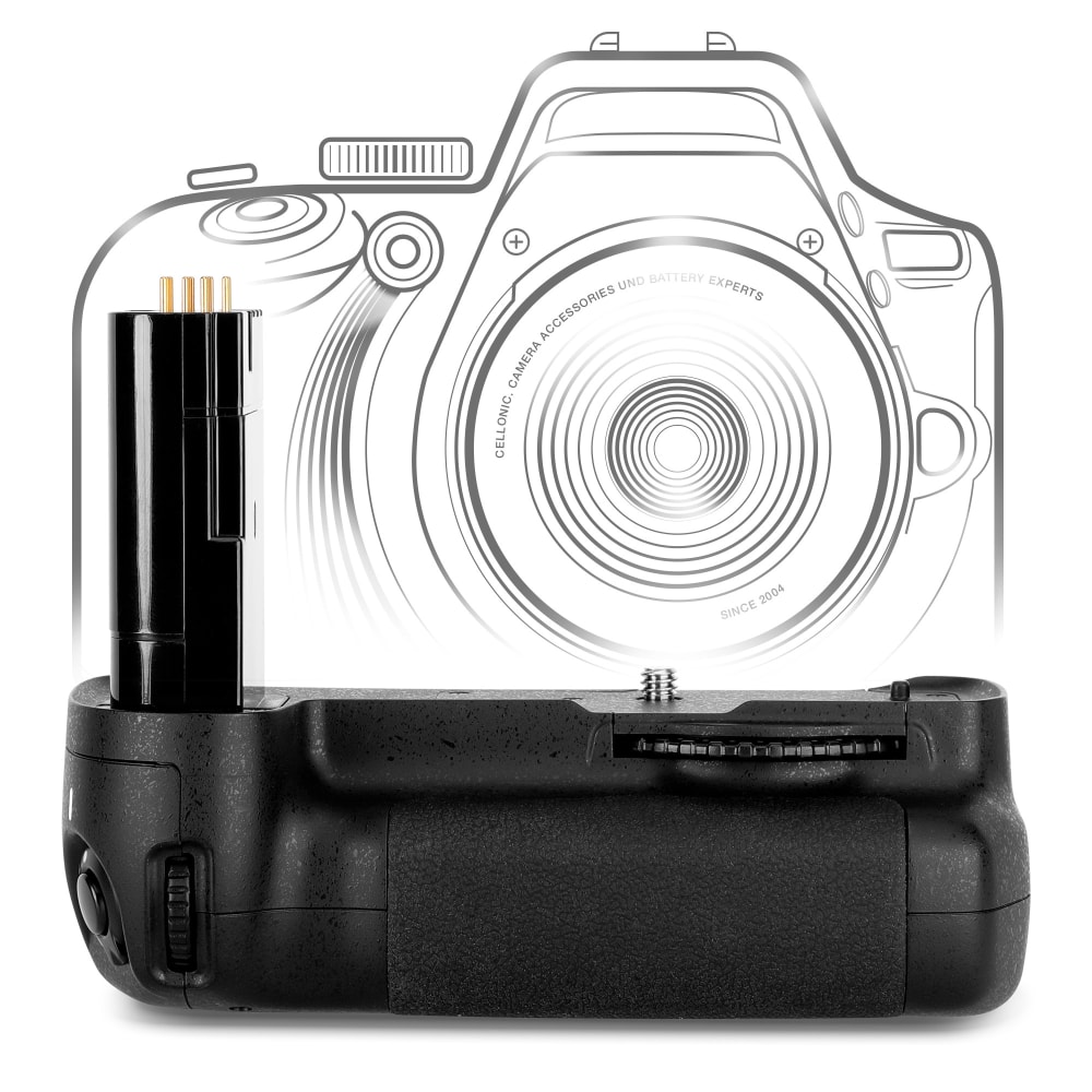 CELLONIC® Battery Grip MB-D200 voor Nikon D200 - Multifunctionele batterij greep voor EN-EL3e - vertical grip portret greep