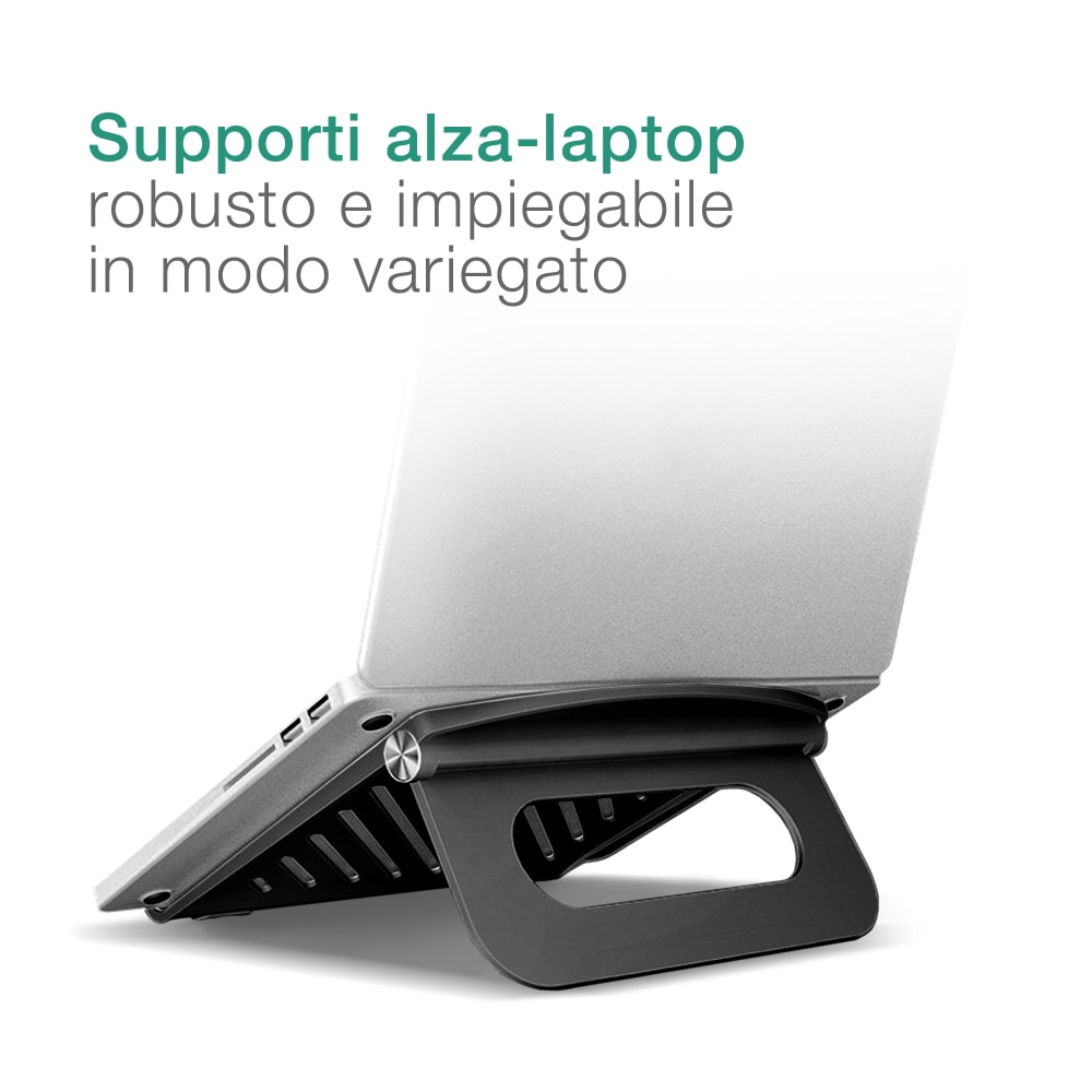 Supporto pc portatile inclinabile leggero e solido