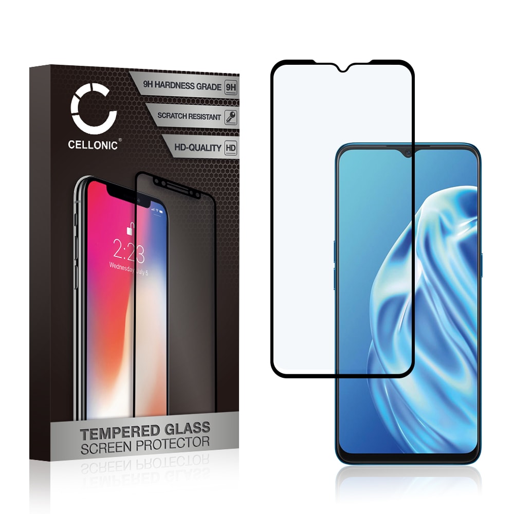 Skjermbeskytter glass Oppo A91 / Find X2 Lite (3D Case-friendly, 9H, 0,33mm, Full Glue) Herdet Glass