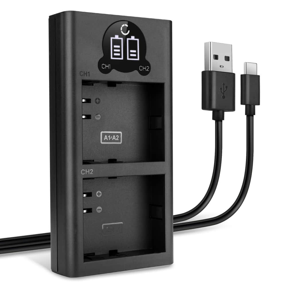 Dubbelladdare + USB Kabel