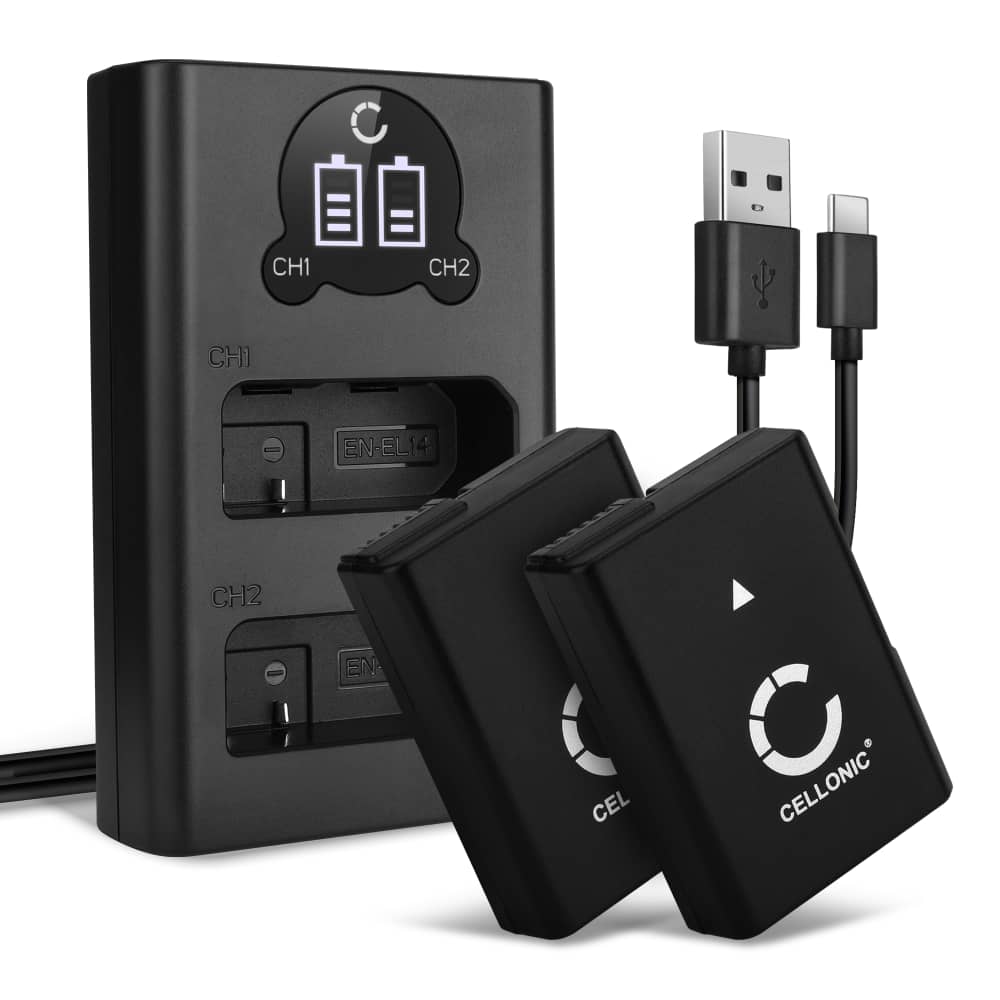 2x Batteri 1050mAh+ Dubbel Laddare