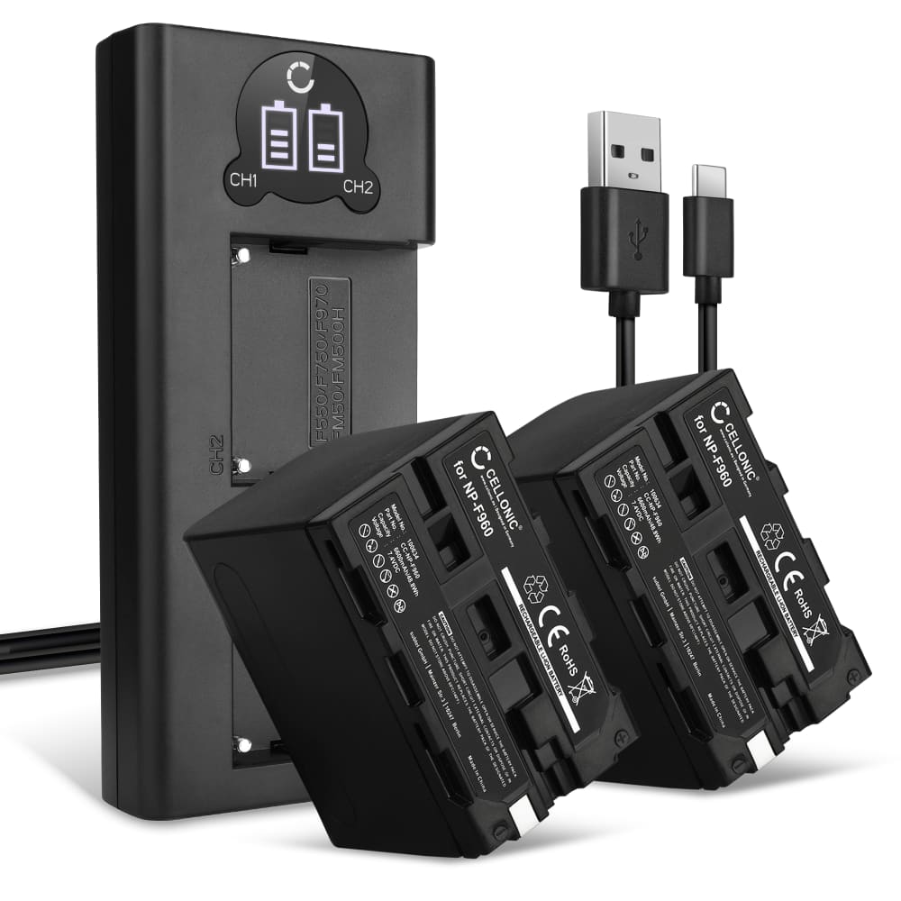 2x Batteri 6600mAh+ Dubbel Laddare