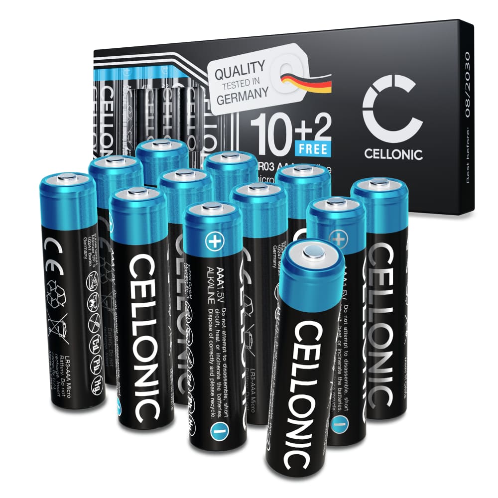 12 pcs AAA Standard batteries 1250mAh