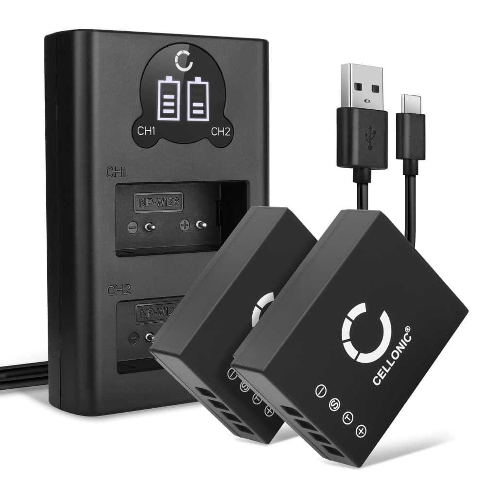 2x Batteri 1140mAh+ Dubbel Laddare