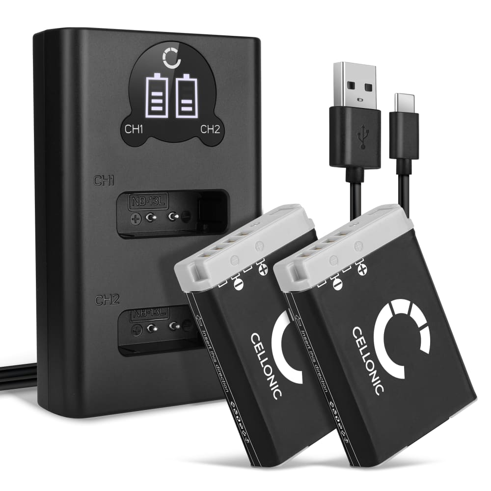 2x Batteri 1010mAh+ Dubbel Laddare